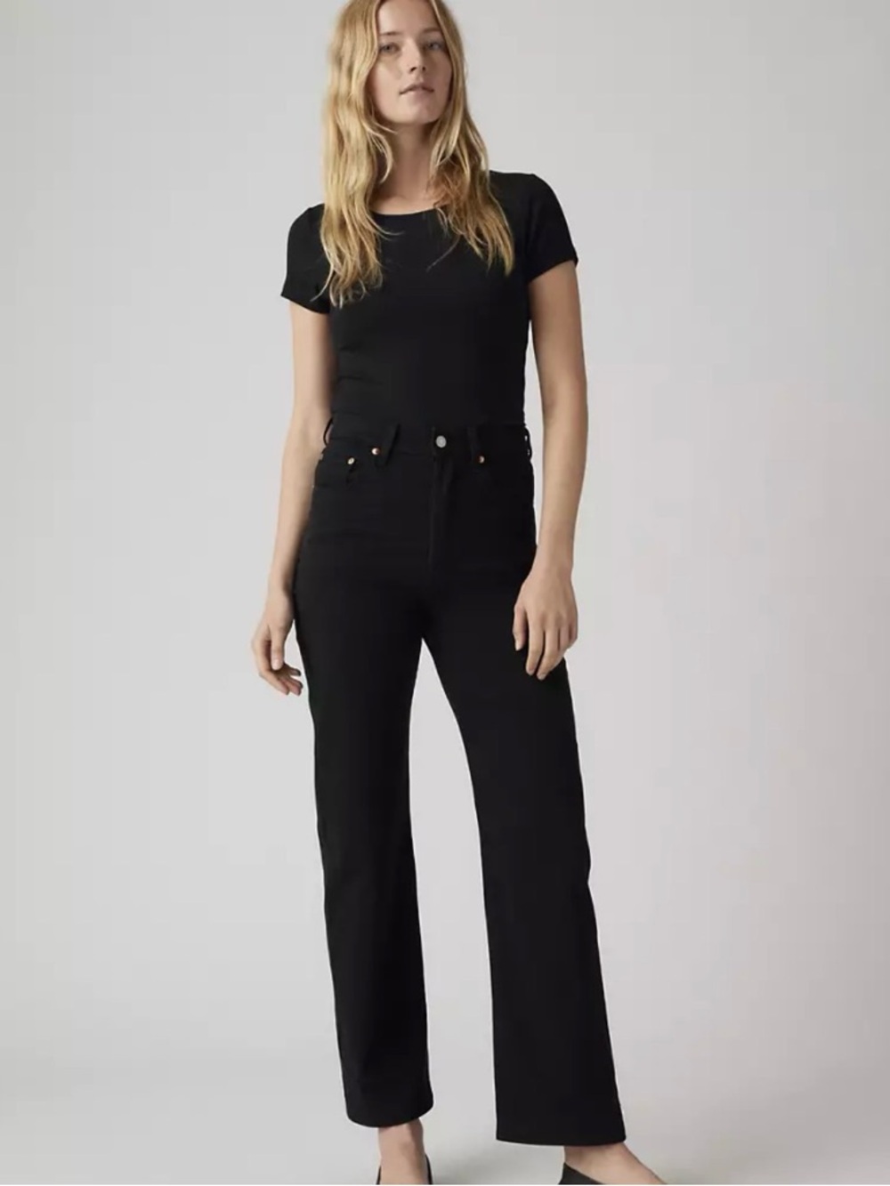 Levi’s Ribcage Straight Ankle Black Jeans